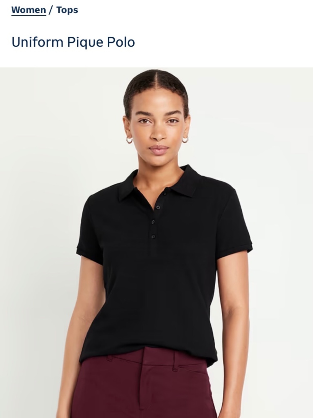 Old Navy Black Polo Short-Sleeve Shirt